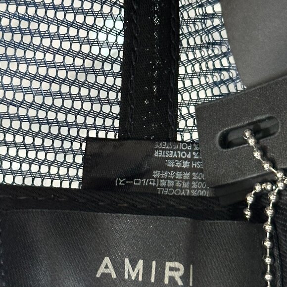 Amiri Blue & White MA Logo Kids Trucker Hat - Picture 5 of 7